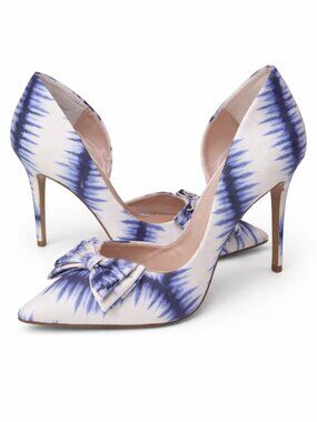 NEW Betsey Johnson Blue Tie-Dye Bow Heels – Size 10